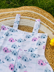 Dolphins - Muslin Frock 3 to 6M